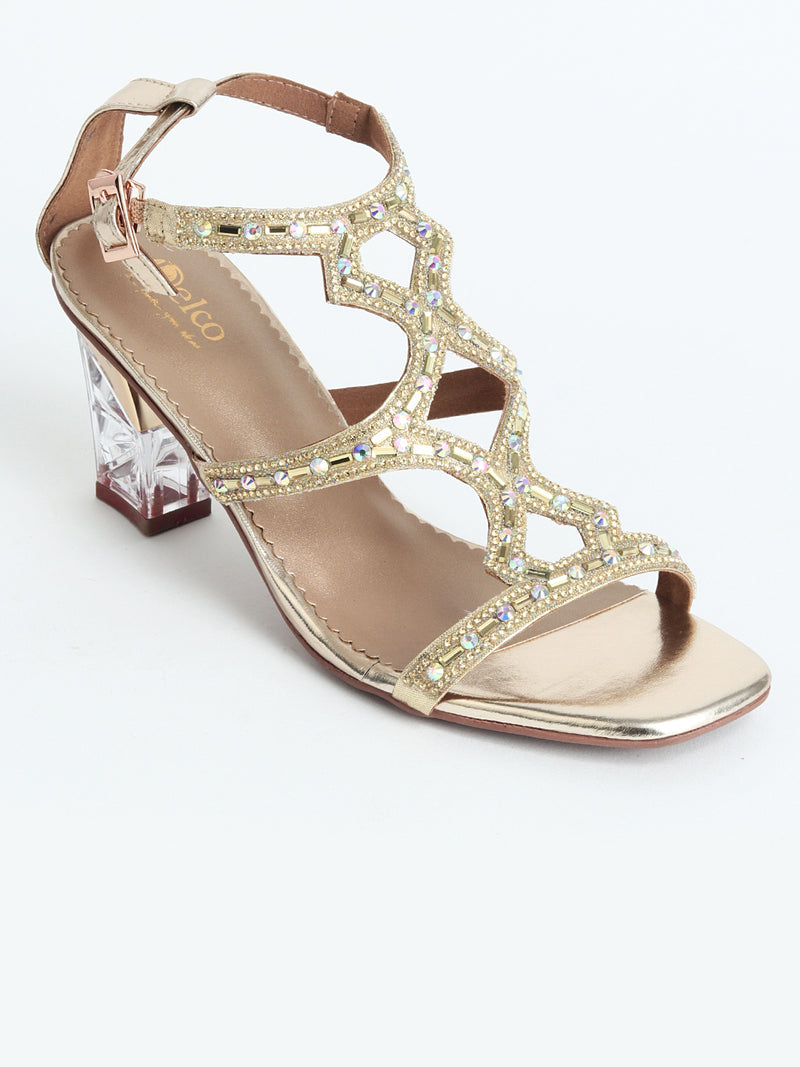 Delco GlamStride Block Heel Sandals