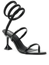 Delco Ladies' Black Sandal for Party Glamour