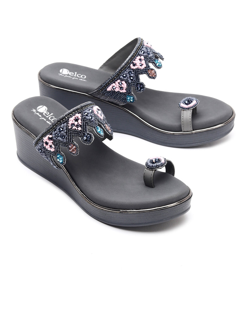 Stylish Stone Platform Chappals