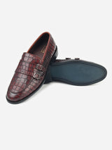 Delco Mens Elegant Crocodile Moccasin