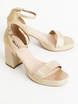 Delco Fancy Block Heel Sandals