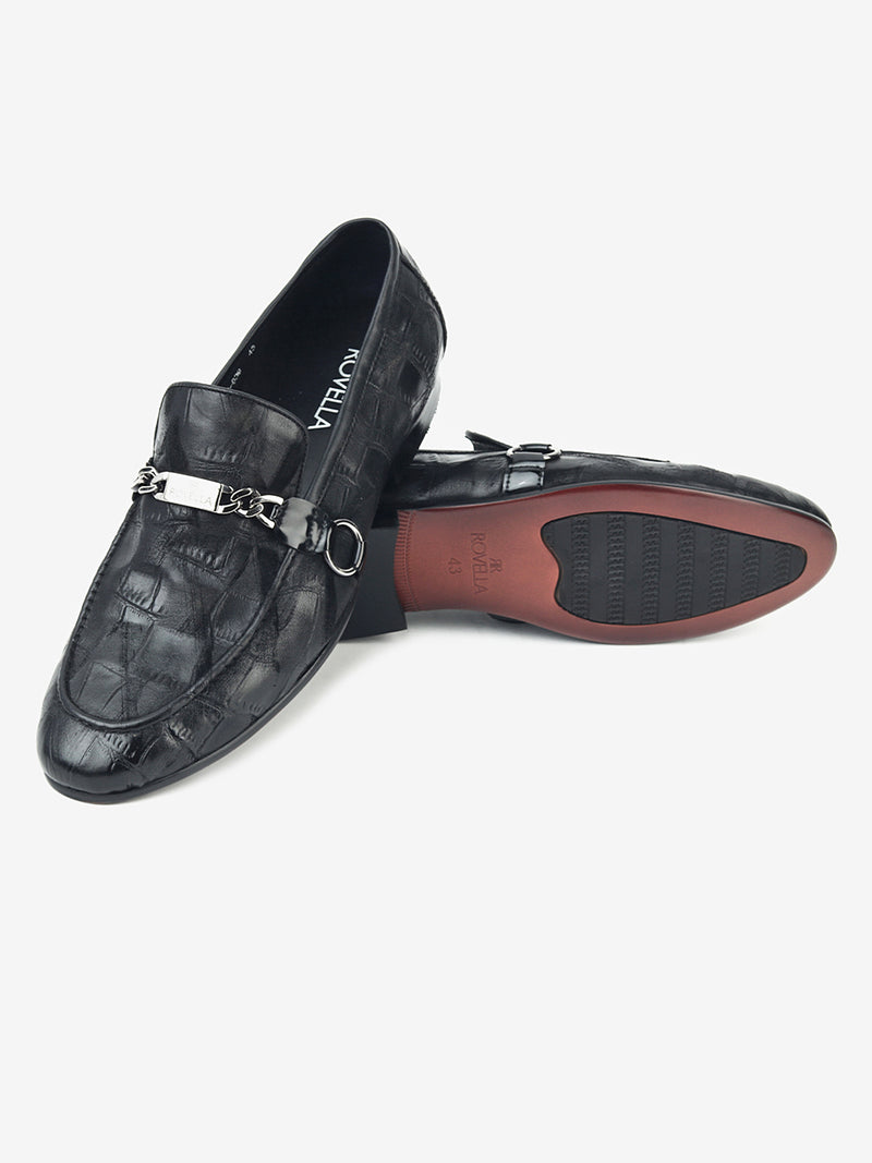 Delco Noir Bold Buckleup Moccasins