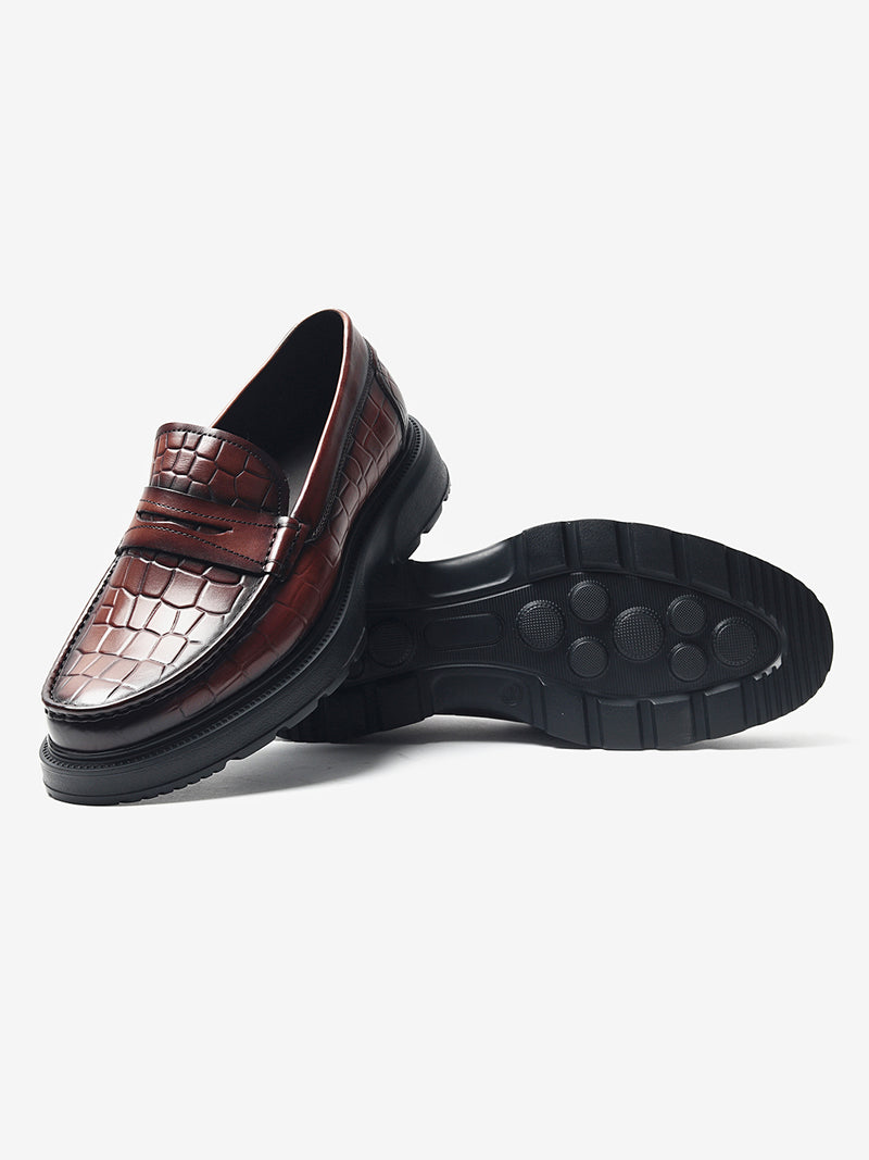 Premium Pull-On Leather Moccasin Derby