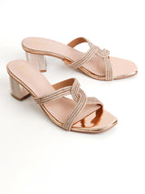 Delco Glitter Glow Block Heels