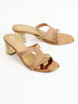 Delco Glitter Glow Block Heels