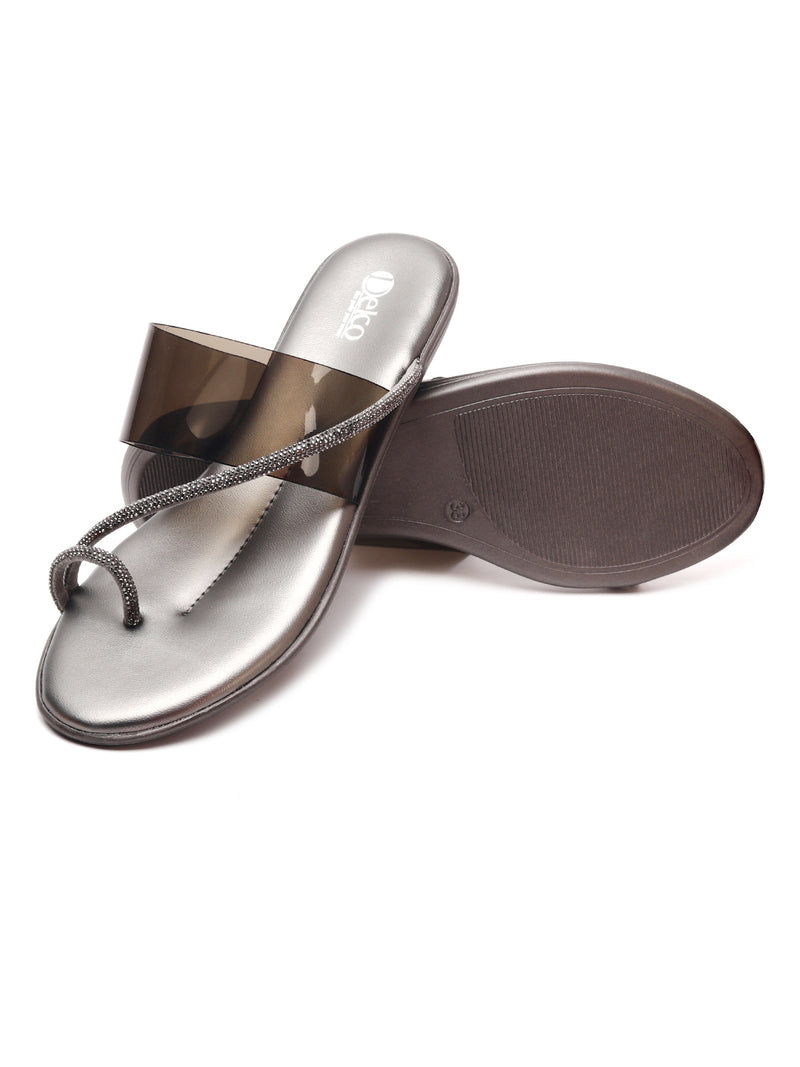 Transparent Slip-On Flat Chappals