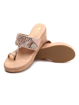 Elegant Beaded Platform Chappals