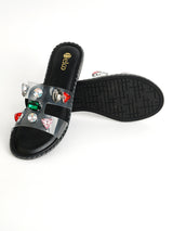 Delco  Transparent Stone Slip-Ons