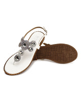 Elegant Evening Sandals with Synthetic Stones