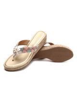 Glamorous Beaded Platform Chappals