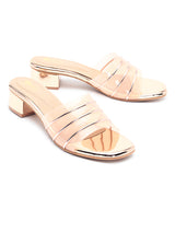 Delco Transparent Block heel Mules