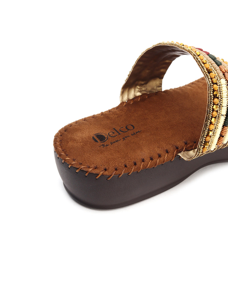 Comfort Beaded Flat Chappals