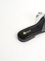 Delco  Transparent Stone Slip-Ons