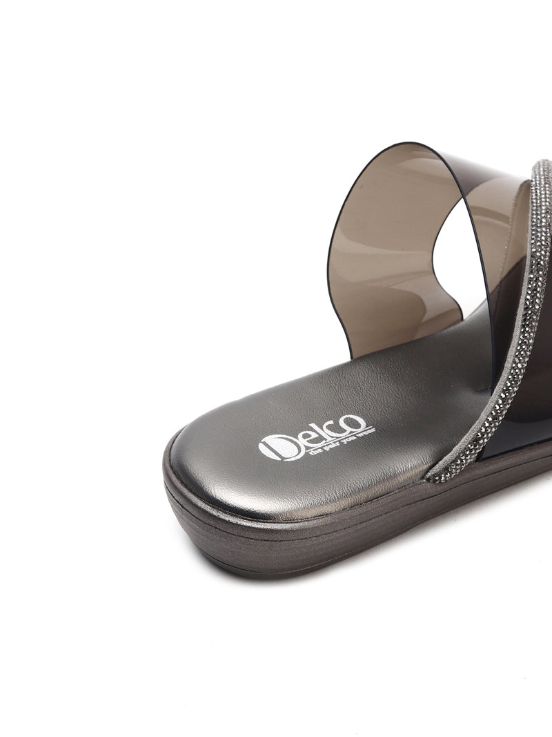 Transparent Slip-On Flat Chappals