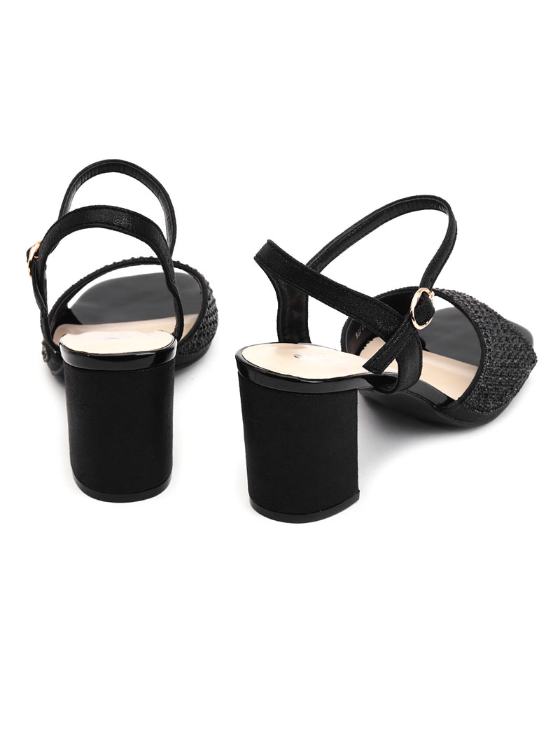 Delco Sparkle Glam Block Heel Sandals