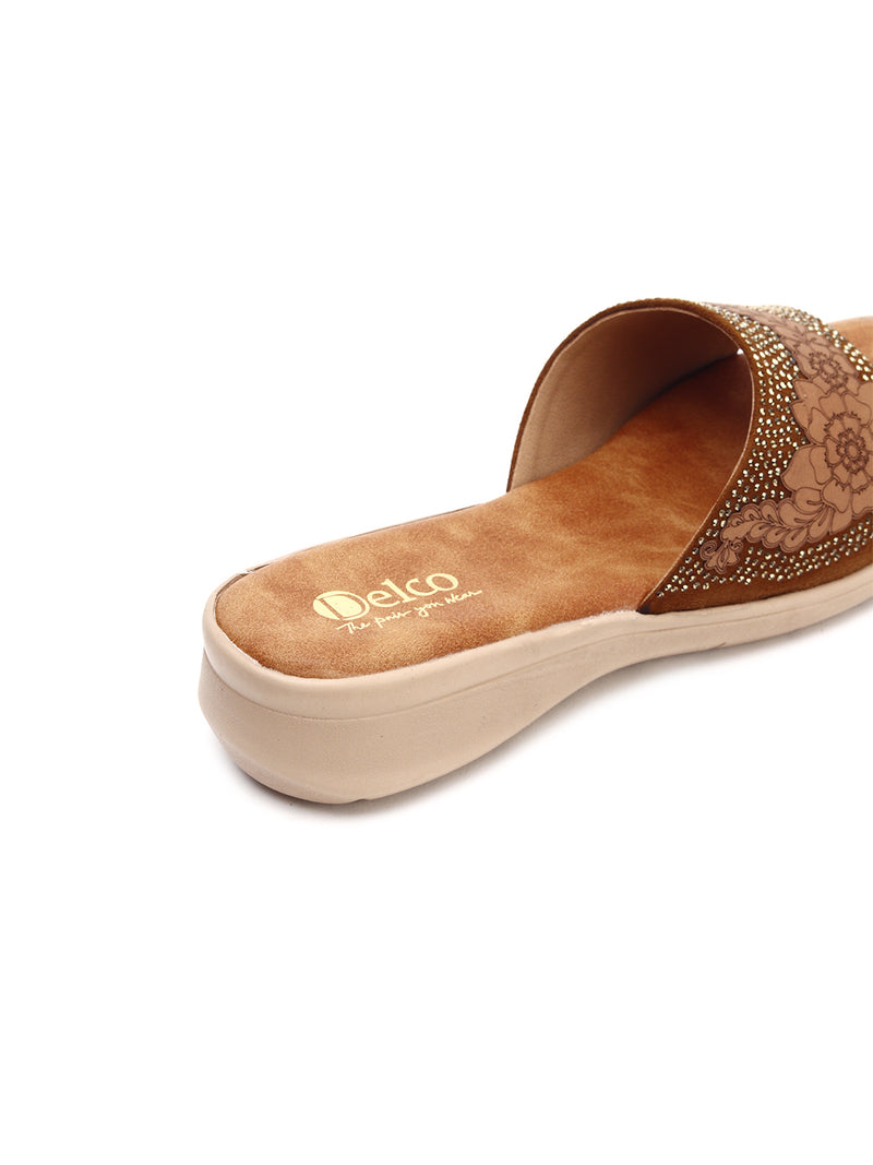 Casual Comfort Muse Flat Slip-Ons with PU Sole