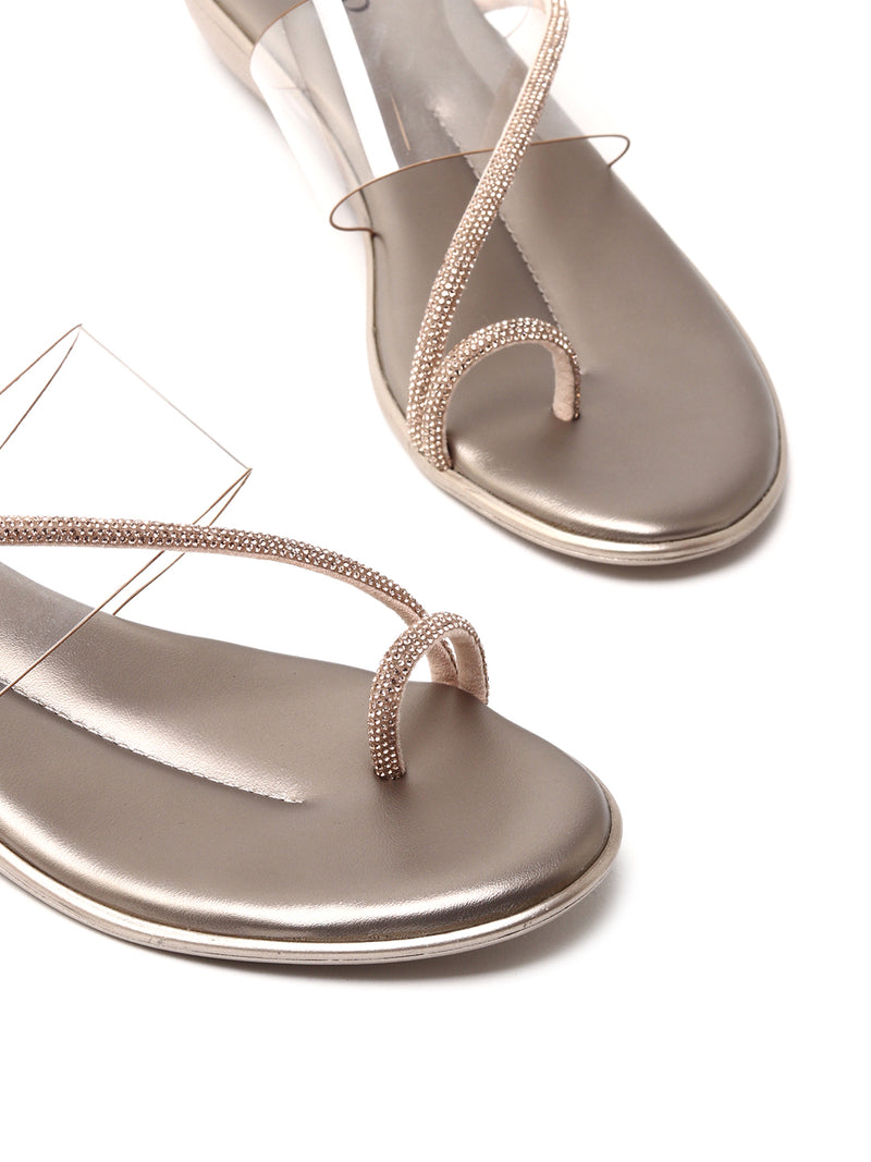 Transparent Slip-On Flat Chappals