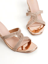 Delco Glitter Glow Block Heels