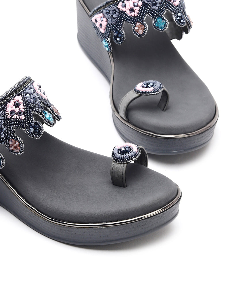 Stylish Stone Platform Chappals