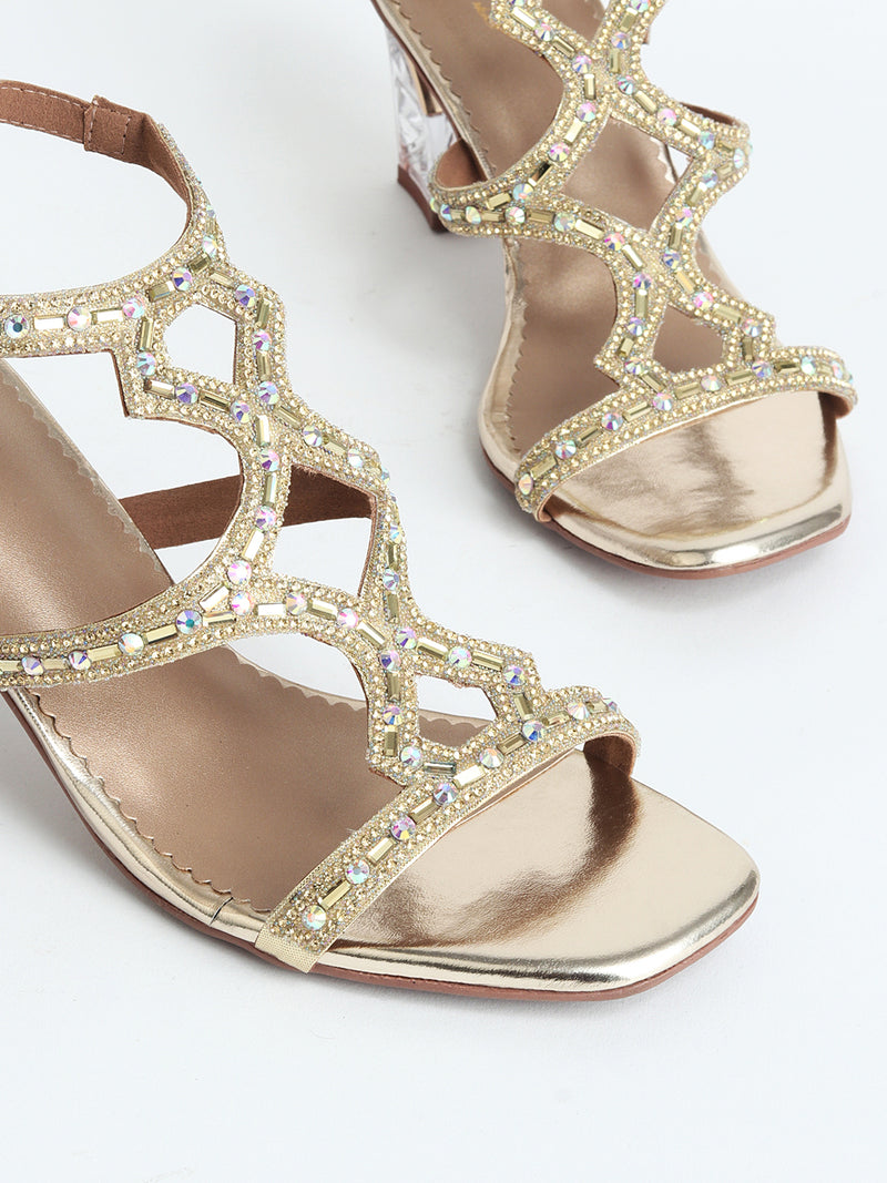 Delco GlamStride Block Heel Sandals