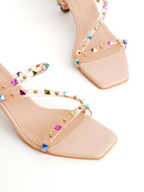 Delco Crystal Charm Heels