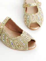 Delco Fancy Stone Block Heels