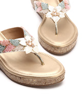 Glamorous Beaded Platform Chappals