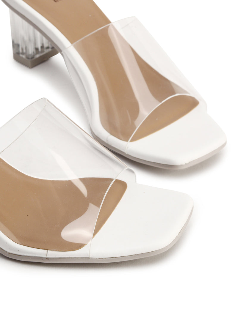 Transparent Muse Block Heel Slip-Ons