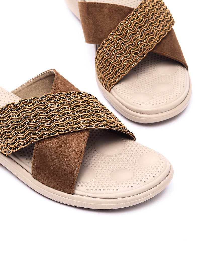 Delco Cross Suede Slip-Ons