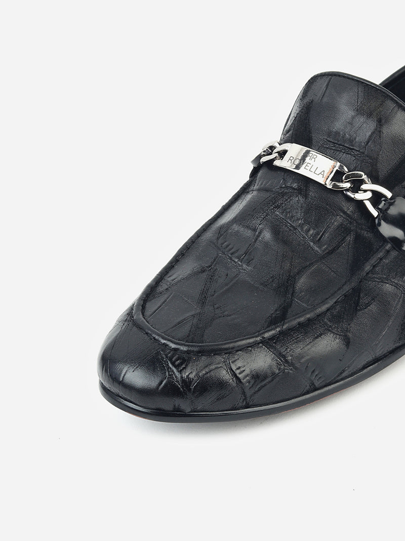 Delco Noir Bold Buckleup Moccasins