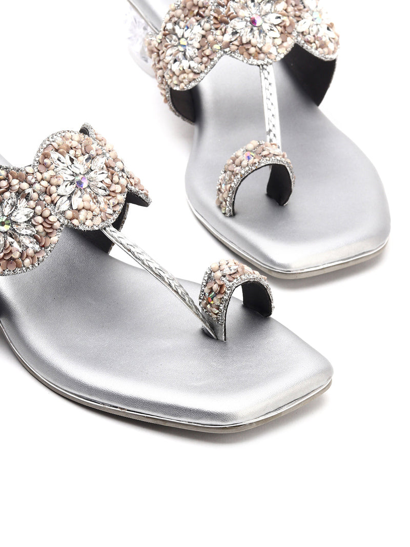 Silver Flat Sandals Dressy Silver Flip Flops Wedding Heel Sandals
