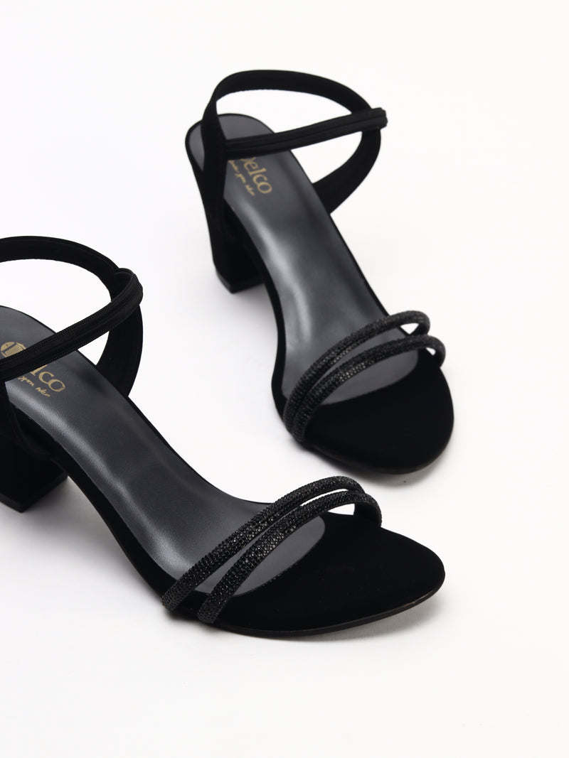 Elegant 3-Inch Block Heel Evening Sandals – DELCO SHOES
