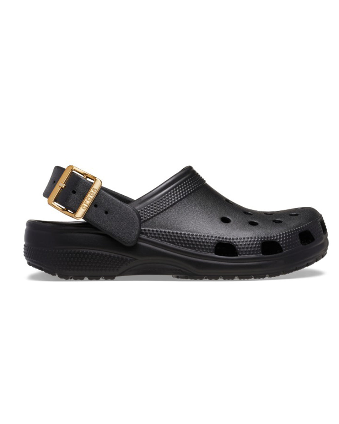  Classic Metallic Buckle Clog