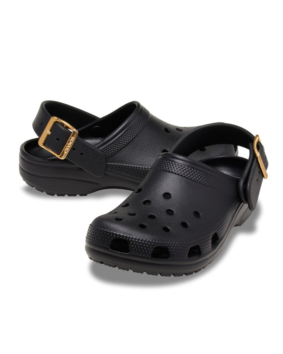  Classic Metallic Buckle Clog