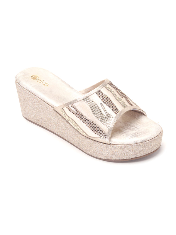 Glam Wedge heeled Slip-Ons