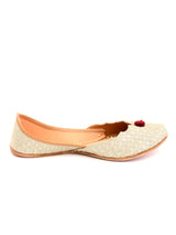 Finely Handcrafted Tan Formal Juttis