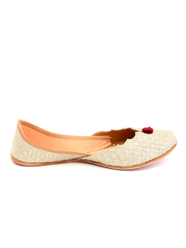 Finely Handcrafted Tan Formal Juttis