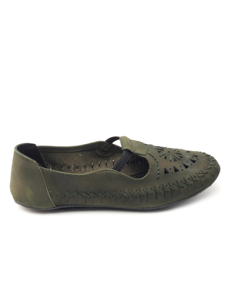 Delco Women Flat Leather Belly