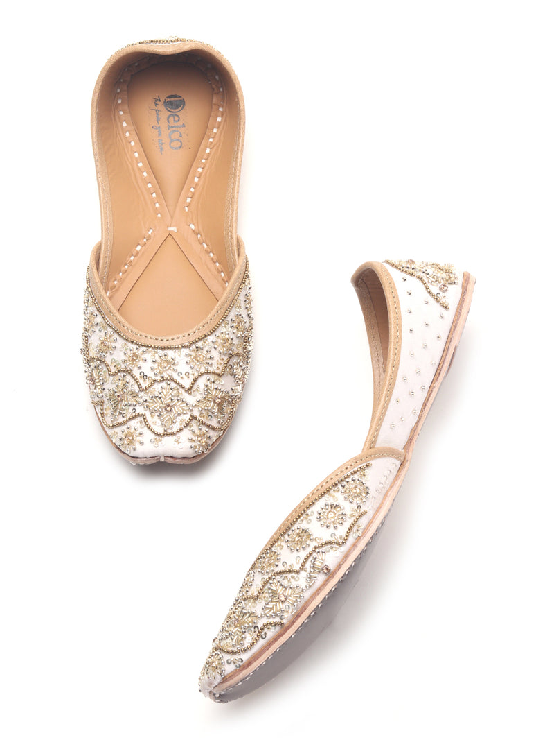Gold Hand Embroidered Juttis