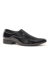 Delco Men's Black Textured Formal Slip-Ons