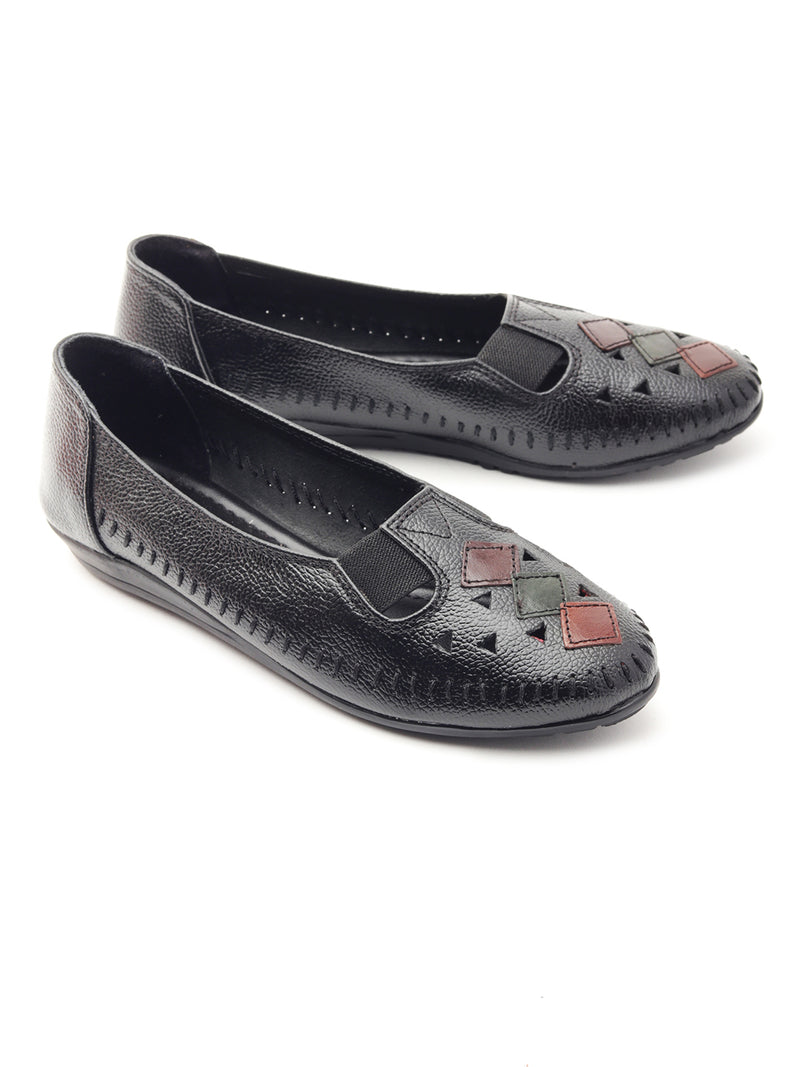 Delco Flat Heel Leather Belly