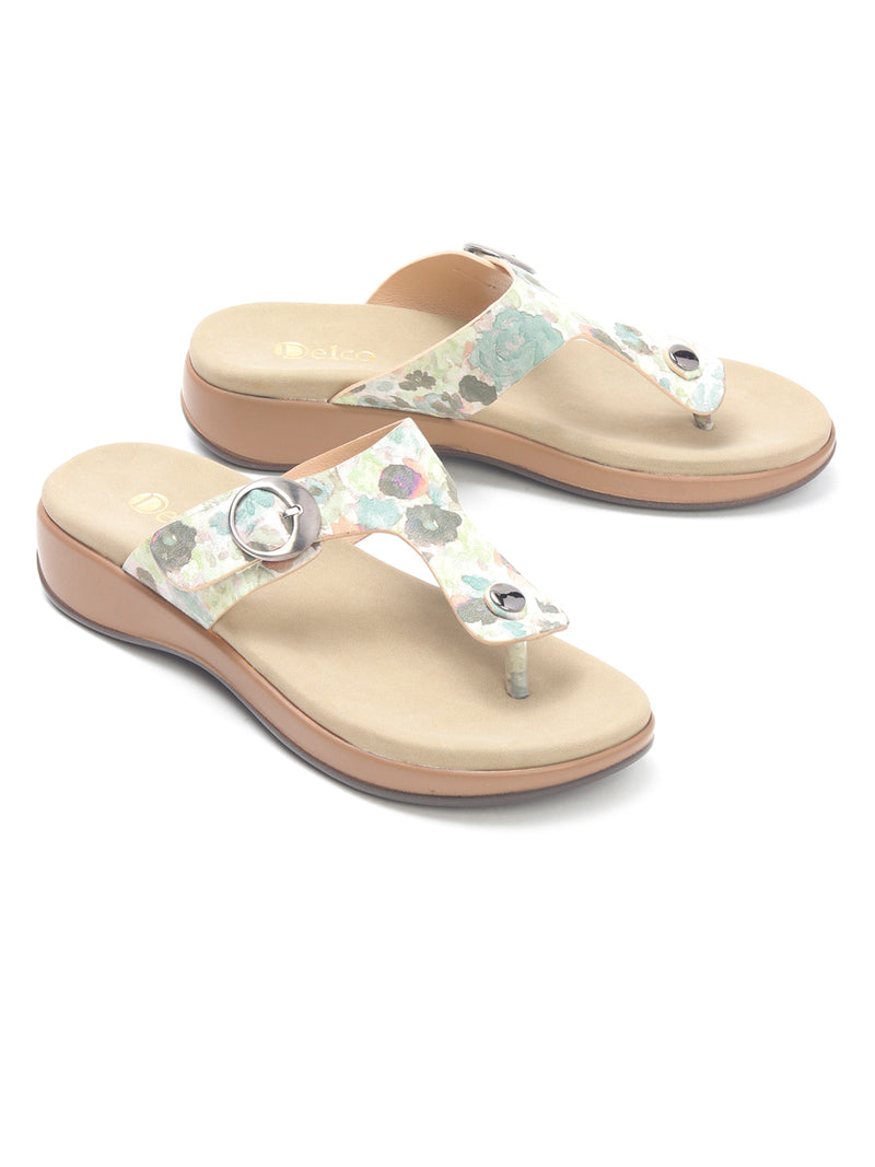 Delco Flat Printed Casual Slip-Ons
