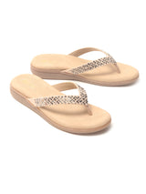 Delco Womens Beige Colored Flat Slip Ons