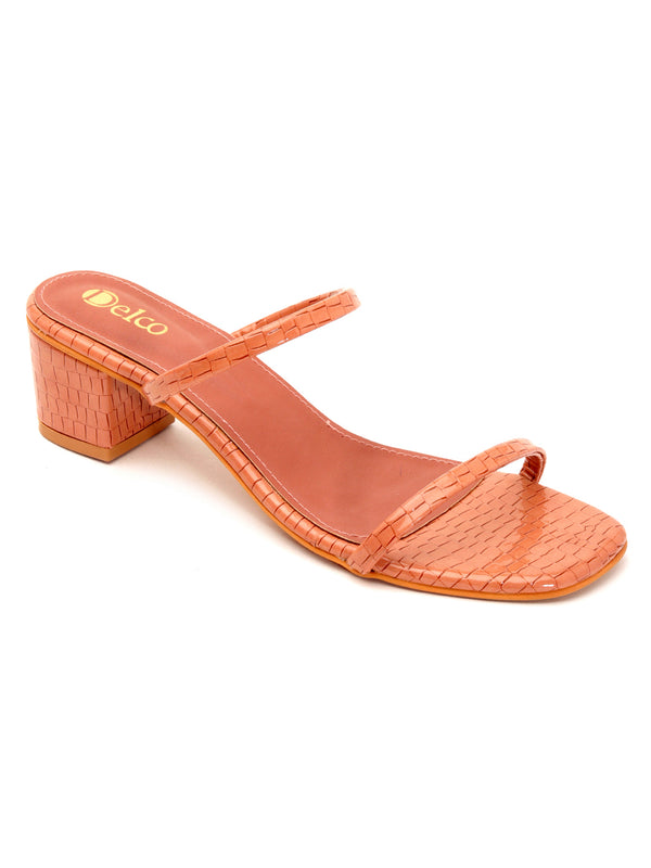 Delco Block Heel Slip On