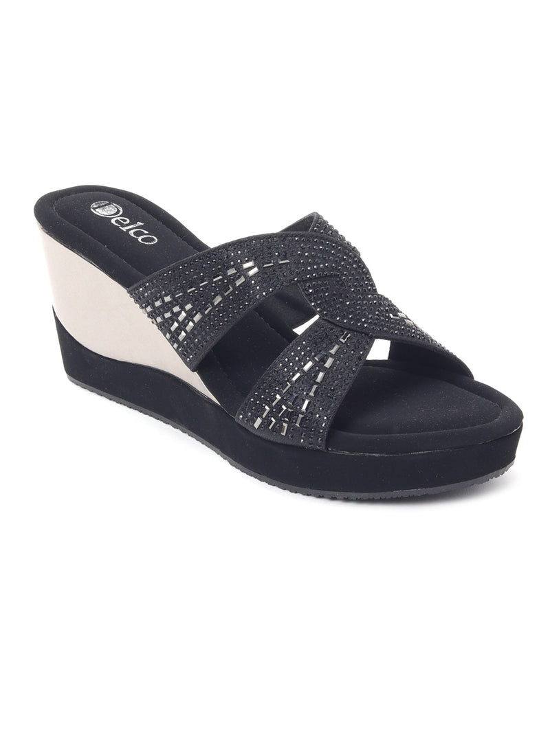 Delco Womens Embellished Mules