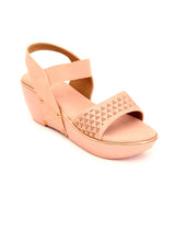 Delco Pu Sole Plaform Heel Sandals