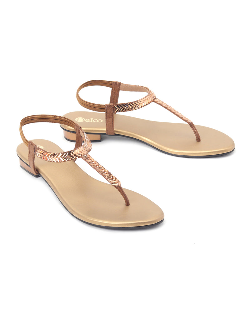 Delco Womens Synthetic Flat Sandals