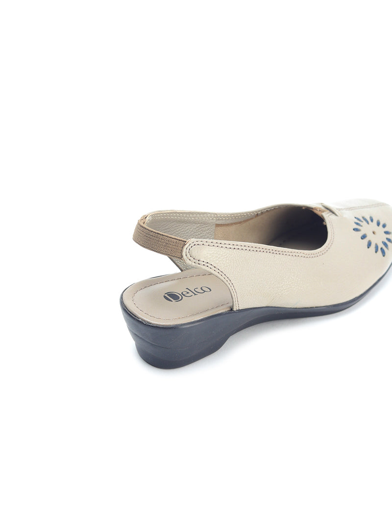 Delco Leather Wedge Heel Sandal