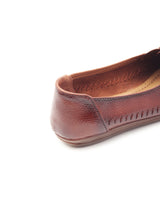 Delco Flat Heel Leather Belly