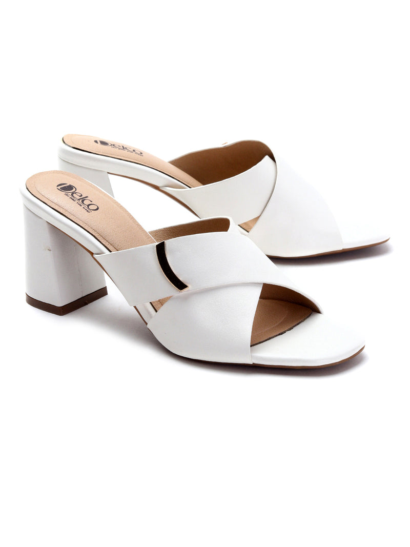 Delco Faux Leather Block heel Muse